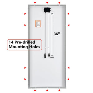 MEGA 200 | 200 Watt Solar Panel | Premier 12V Off-Grid Solar Panel for RVs Cabins, Boats | 25-Year Output Warranty | UL Certified