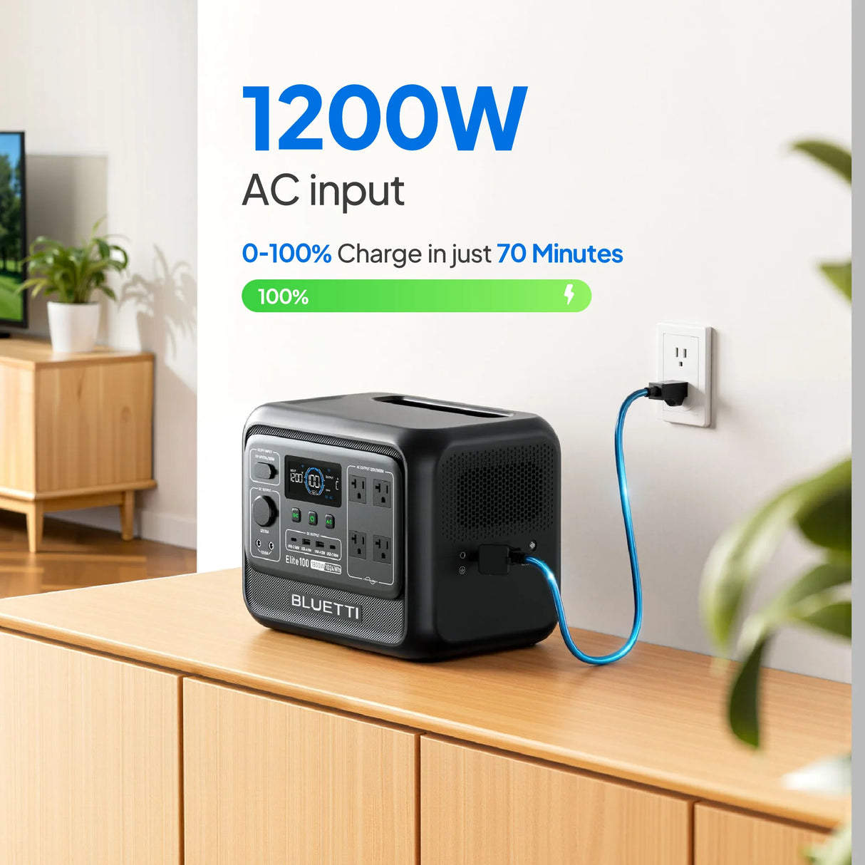 BLUETTI Elite 100 V2 Portable Power Station | 1,800W (1,024Wh)