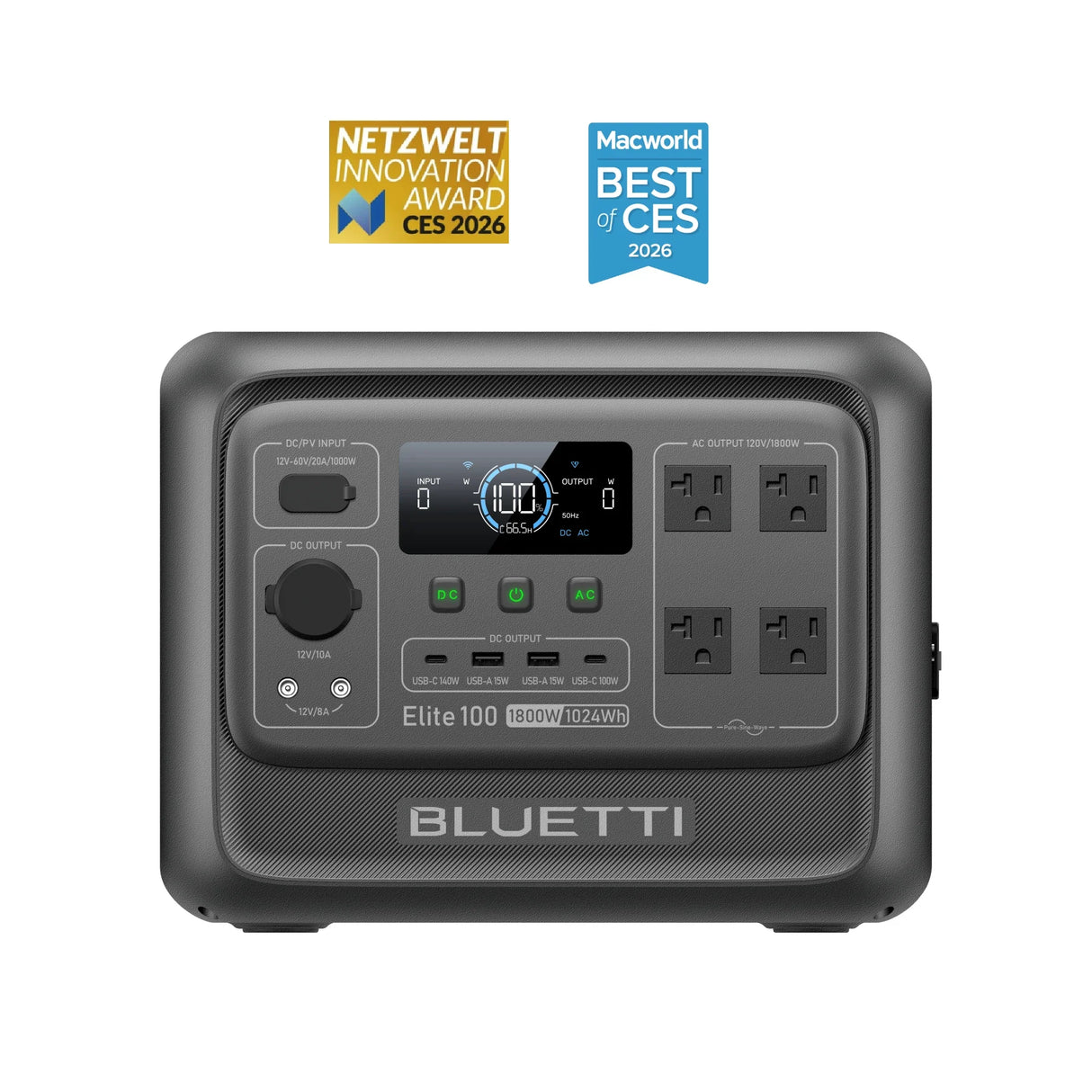 BLUETTI Elite 100 V2 Portable Power Station | 1,800W (1,024Wh)