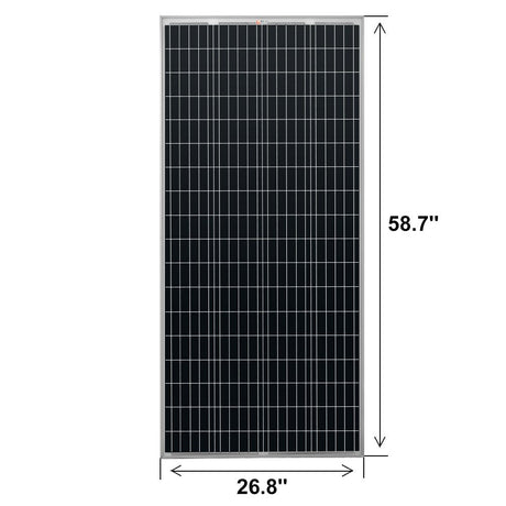 MEGA 200 MAX | 200 Watt 24 Volt Solar Panel | Premium 24V Off-Grid Solar Panel for RVs, Trailers, Cabins | 25-Year Output Warranty | UL Certified