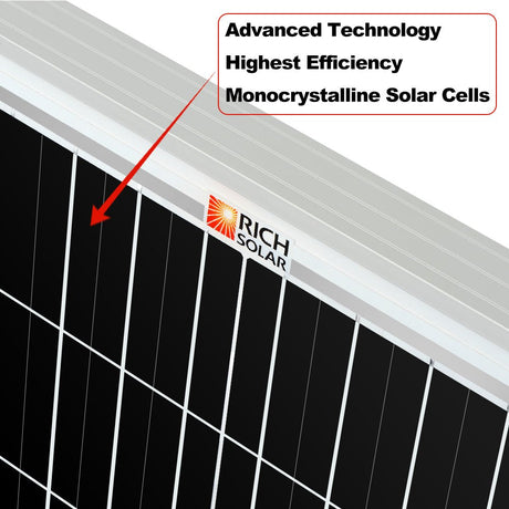 MEGA 200 MAX | 200 Watt 24 Volt Solar Panel | Premium 24V Off-Grid Solar Panel for RVs, Trailers, Cabins | 25-Year Output Warranty | UL Certified
