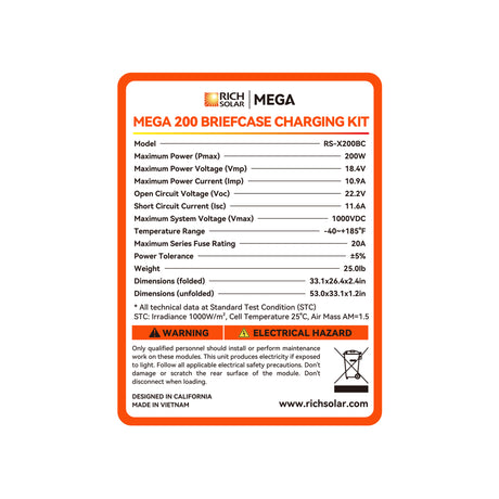 MEGA 200 Portable Briefcase Charging Kit