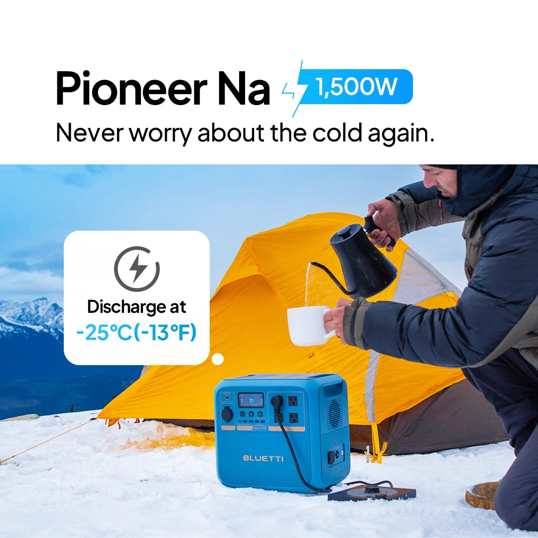 BLUETTI Pioneer Na (Sodium) Portable Power Station | 1,500W (900Wh)