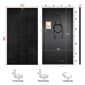 MEGA 100 ONYX | 100 Watt Black Solar Panel