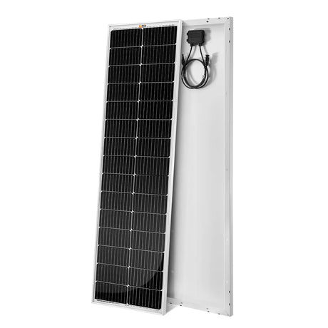 MEGA 100 SLIM SLX | 100 Watt Slim Solar Panel | Compact 12V Off-Grid Narrow Solar Panel for Campers, Overlanders, Boats | 25-Year Output Warranty | UL Certified