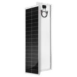 MEGA 130 SLIM | 130 Watt Slim Solar Panel | Compact 12V Narrow Panel for Vans, Campers, Boats | UL Certified