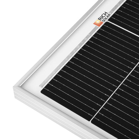 MEGA 130 SLIM | 130 Watt Slim Solar Panel | Compact 12V Narrow Panel for Vans, Campers, Boats | UL Certified