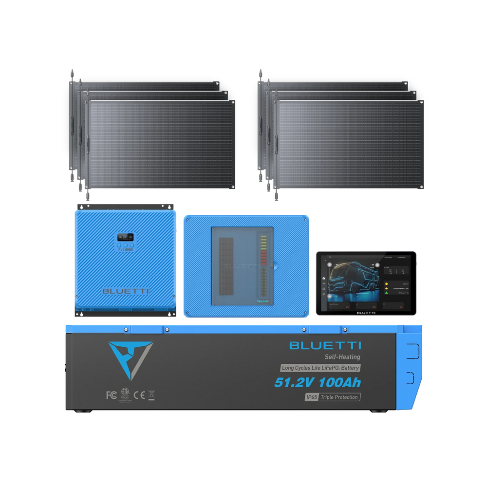 BLUETTI 5kWh RV Kit + 3x200W Solar (RV5 + B4810 + Epanel + Epad + 6x PV100FX Panels)
